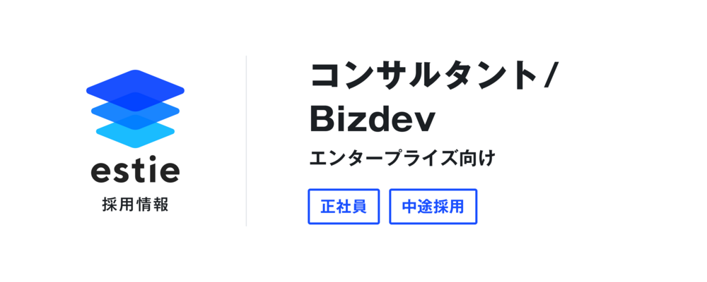 コンサルタント/Bizdev.（エンタープライズ向け） | 株式会社estie