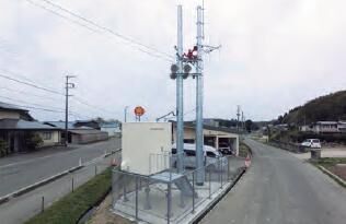 旭川ダムの放流警報局（秋田県）