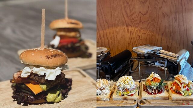 お客様とキャンプギアを使ってハンバーガー等を作るイベントも開催しています！