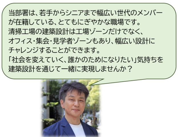 所属長からのメッセージ(メッセージ掲載時点)