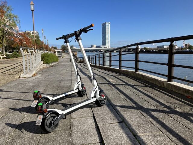 観光の新しい“足”として期待される 電動キックボードシェアリングサービス。