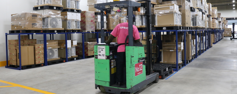 【アルバイト・パート】南船橋／通販商品の運搬(フォークリフト)／面接時履歴書不要！ | エクスプライス株式会社