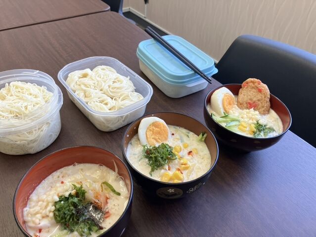 有志で行うそうめんDay! お好みのトッピングを持ち寄ります