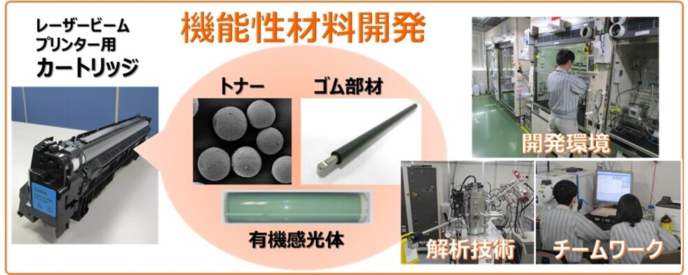 機能性材料開発者（レーザービームプリンター用トナー、有機感光体、ゴム部材） | キヤノン株式会社