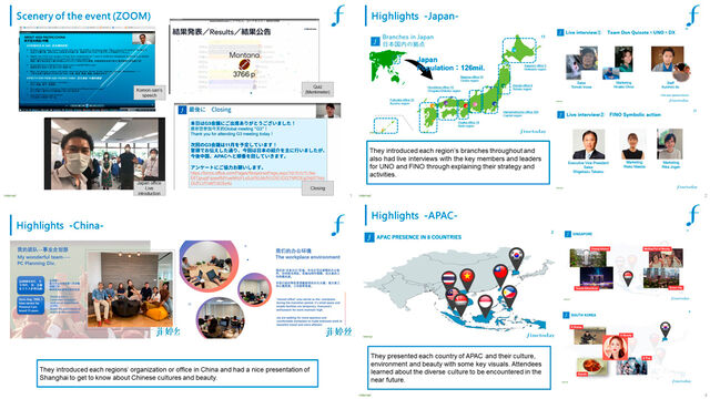日本、中国、APAC紹介したグローバル会議G3 スライド