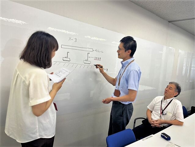 開発中製品の打ち合わせの様子