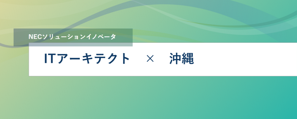 [SS20]＜ITアーキテクト・若手育成／沖縄 l 製造・交通・小売領域> 全国規模のクラウドSI案件でインフラ or AP基盤のチームをリード | NECソリューションイノベータ株式会社