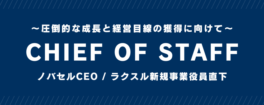 Chief of Staff 〜 ノバセルCEO / ラクスル新規事業役員直下 〜 | ラクスル株式会社