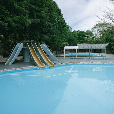 キャンプ場内にあるプールの雰囲気はこんな感じです