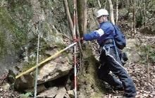 落石源調査の事例（岡山県）