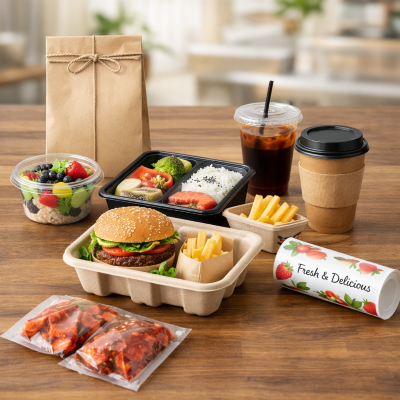 食品トレーの他に、カップや袋なども！