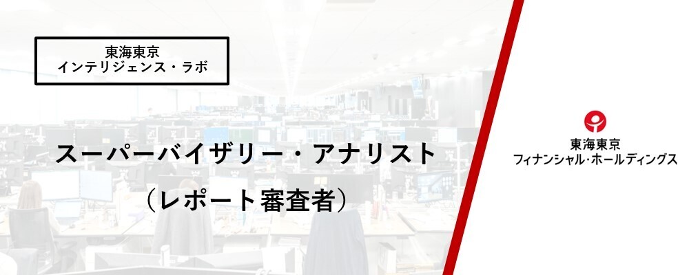 【東海東京インテリジェンス・ラボ　審査部】スーパーバイザリー・アナリスト（レポート審査者）※在宅可能 | 東海東京フィナンシャル・ホールディングス株式会社